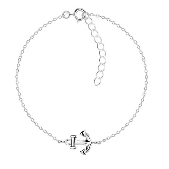 Sterling Silver Anchor Bracelet - Picture 1 of 1